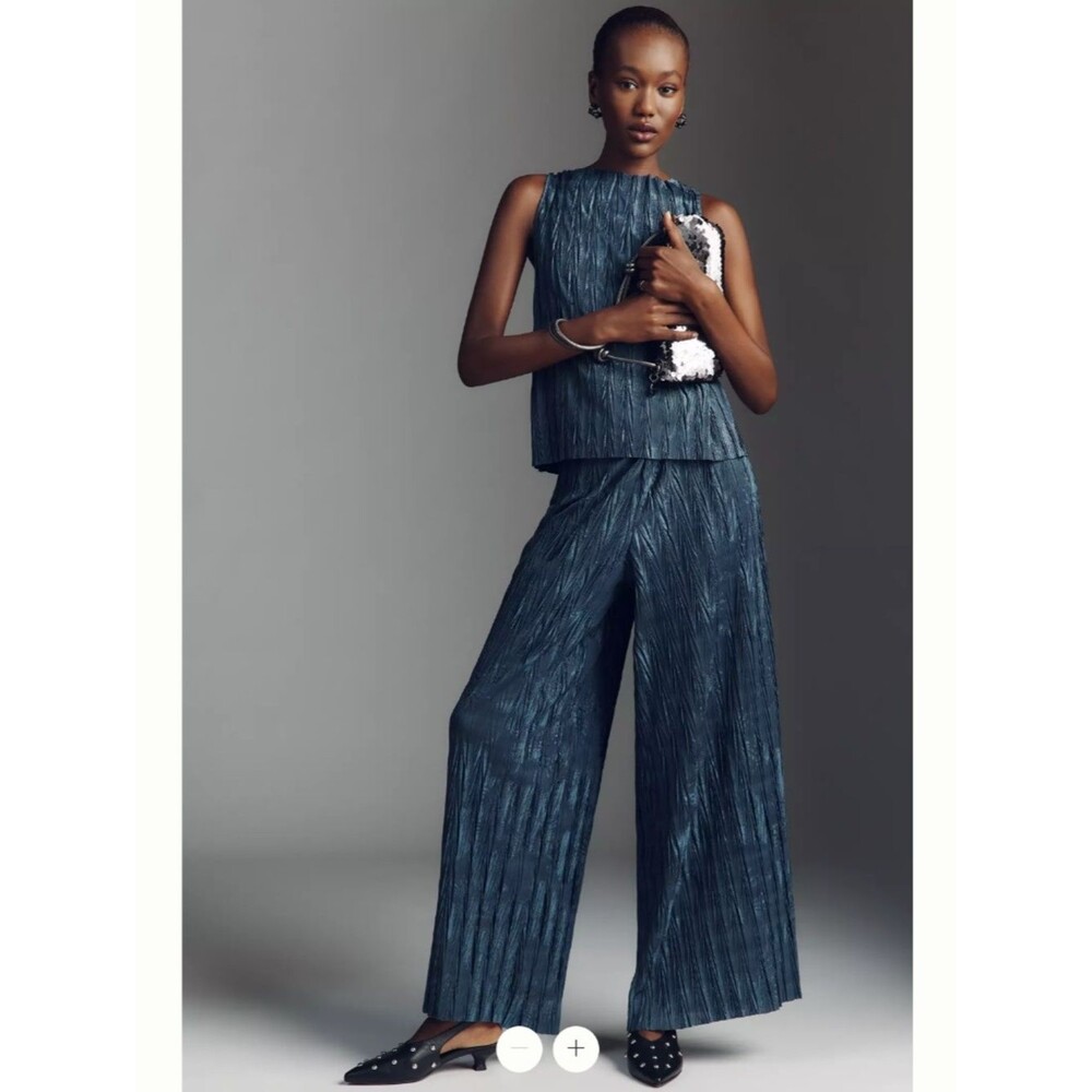 Anthropologie Maeve Textured Knit Pull-On Pants